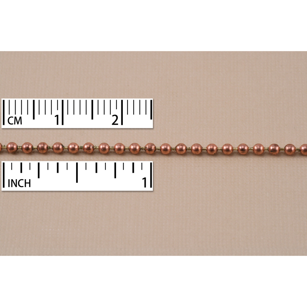 Chain & Clasps Shiny Copper Ball Chain, by the Inch